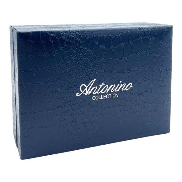 Antonino Collection His & Hers Silver Watch Set – Black Dial Gift Box - Picture 7 of 8